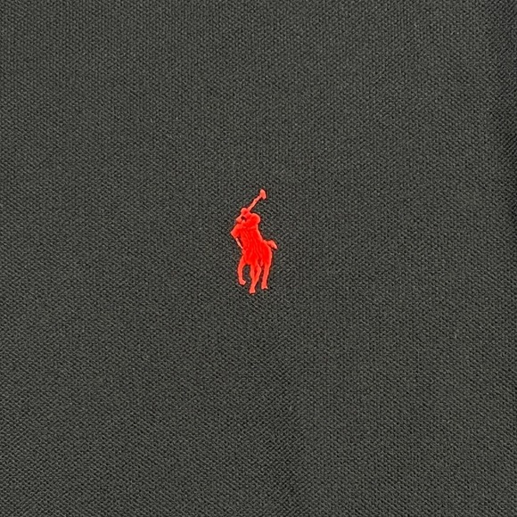 Polo Ralph Lauren Mens XL Black Classic Fit Polo Shirt Red Pony Logo Preppy Y2K - Picture 7 of 15